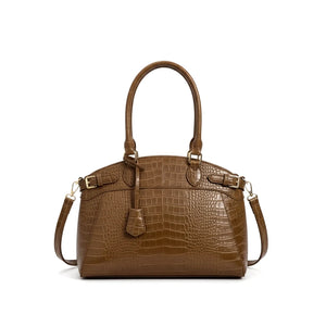 La Scagliuzza - Borsa firmata Gyoiamea a spalla bauletto tracolla casual simil pelle squamata pitonata lucida vernice