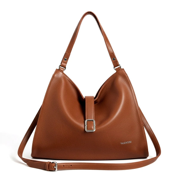 Valentini - Borsa firmata a sacco spalla mono manico simil pelle secchio grande elegante capiente