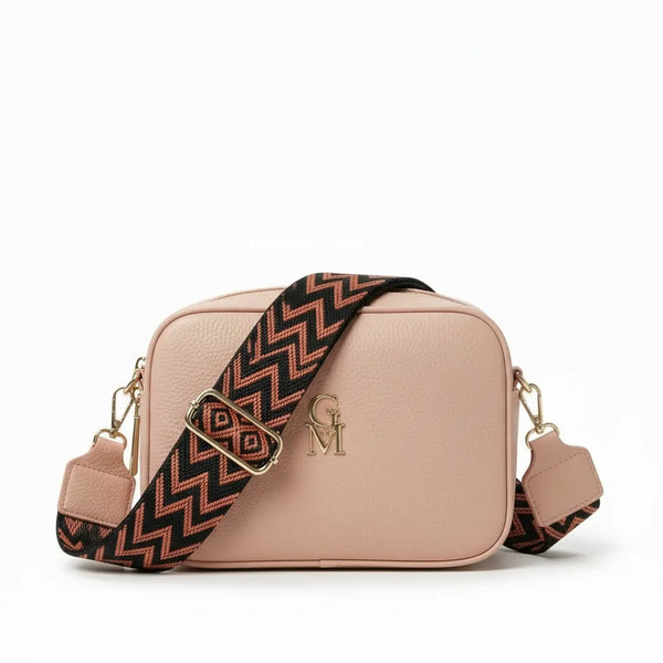 Fragolita - Borsa borsetta donna a tracolla firmata GYOIAMEA multitasche 3 tasche con cerniera nuova