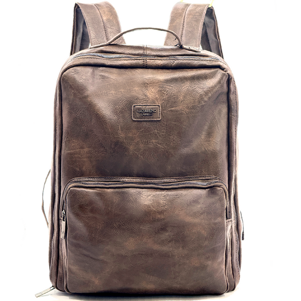 Zaino firmato NAZARENO GABRIELLI uomo grande viaggio lavoro capiente tasche porta documenti notebook tablet