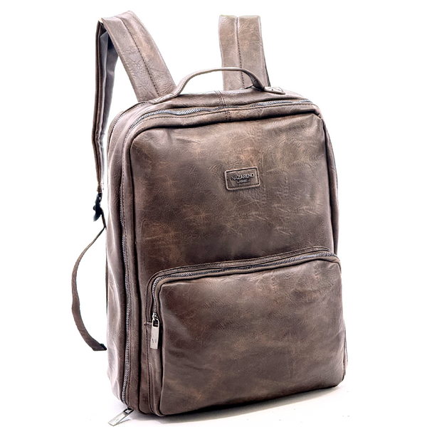 Zaino firmato NAZARENO GABRIELLI uomo grande viaggio lavoro capiente tasche porta documenti notebook tablet