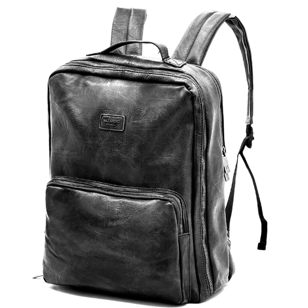Zaino firmato NAZARENO GABRIELLI uomo grande viaggio lavoro capiente tasche porta documenti notebook tablet