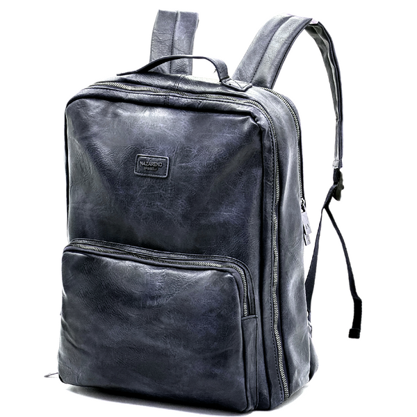 Zaino firmato NAZARENO GABRIELLI uomo grande viaggio lavoro capiente tasche porta documenti notebook tablet