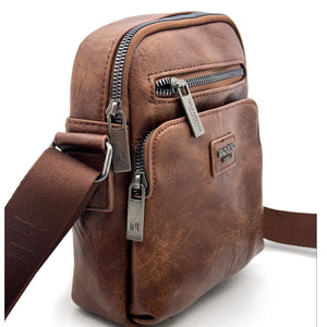 Borsello Uomo firmato Nazareno Gabrielli simil pelle borsellino Capiente e Resistente multi tasche