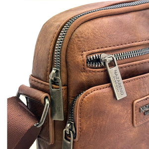 Borsello Uomo firmato Nazareno Gabrielli simil pelle borsellino Capiente e Resistente multi tasche