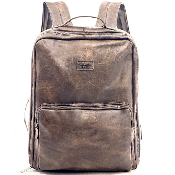 Zaino firmato NAZARENO GABRIELLI uomo grande viaggio lavoro capiente tasche porta documenti notebook tablet
