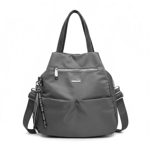 borsa zaino 2in1 nylon COVERI TRASFORMABILE donna casual passeggio nuovo casual