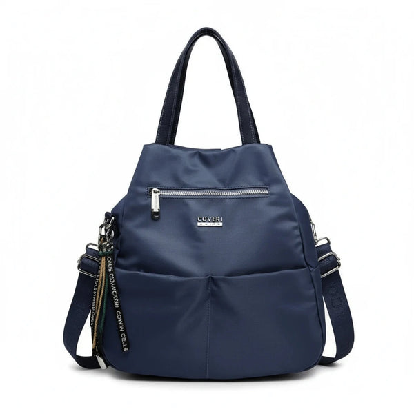 borsa zaino 2in1 nylon COVERI TRASFORMABILE donna casual passeggio nuovo casual