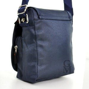 Borsello borsa piccola tasche zip uomo tracolla blu nero sport lavoro passeggio