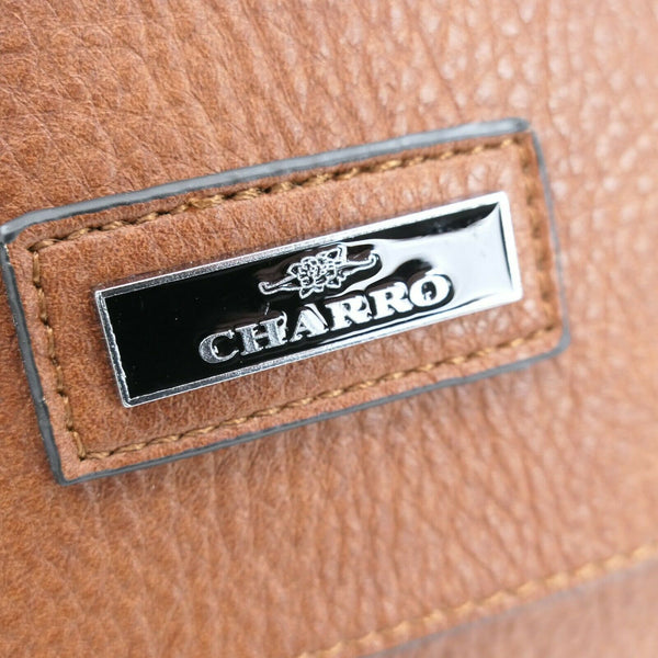 Borsa firmata CHARRO uomo donna vintage pelle cinghie tracolla postina marrone