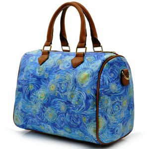 GM borsa fantasia dipinto Vincent Van Gogh Notte stellata donna bauletto klimt