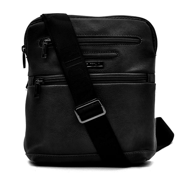 Tracolla Uomo Pierre Cardin Borsa Borsello in Pelle Nero Marrone slim sottile