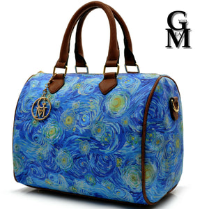 GM borsa fantasia dipinto Vincent Van Gogh Notte stellata donna bauletto klimt