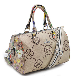 Borsa B. Cavalli bauletto fantasia fiori firmata baule spalla tracolla donna