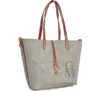 GM borsa 2in1 reversibile donna spalla pelle intrecciata casual intercambiabile