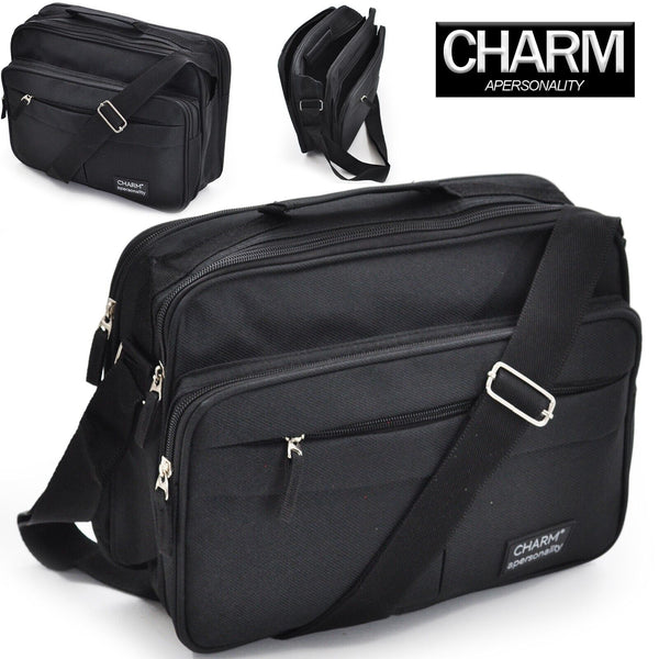 CHARM Borsa Borsello Uomo Tracolla Grande Porta Cellulare Lavoro attrezzi ipad