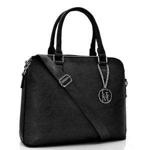 Gyoiamea borsa 24h tote donna tracolla pelle rigida capiente ufficio bauletto