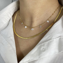 Carica l&#39;immagine nel visualizzatore di Gallery, set Collana donna boho doppia multi strati oro strass zirconi cristalli elegante