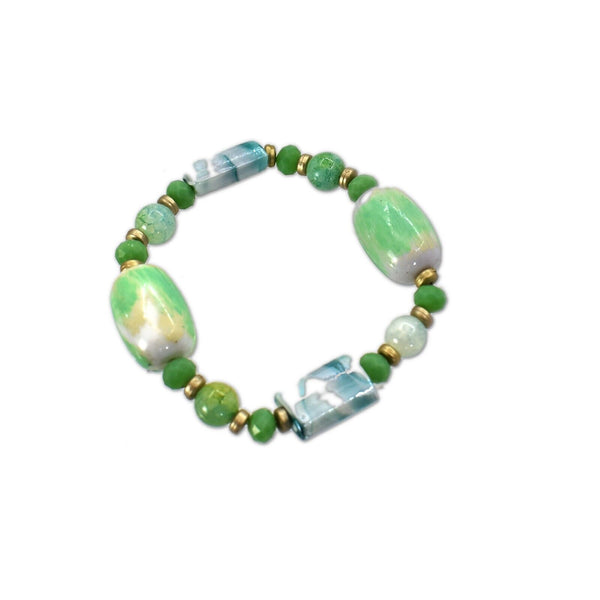 Parure Collana bracciale orecchini donna turchese lunga pietre quarzo multicolor