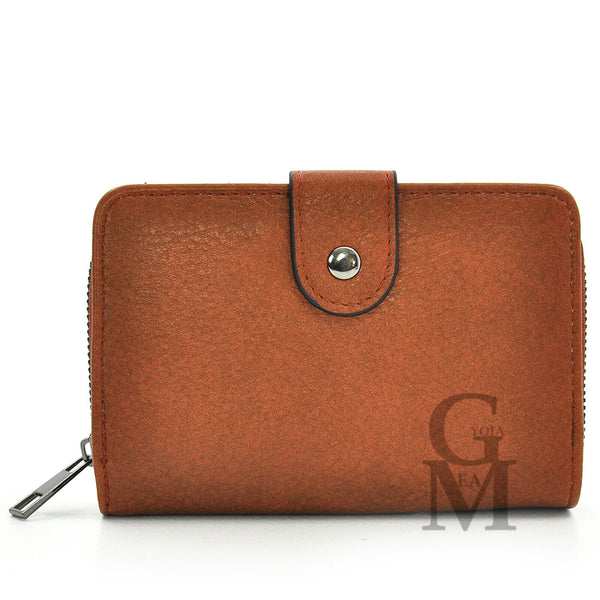 Portafoglio GM donna vintage moda pelle piccola  porta carte documenti cerniera