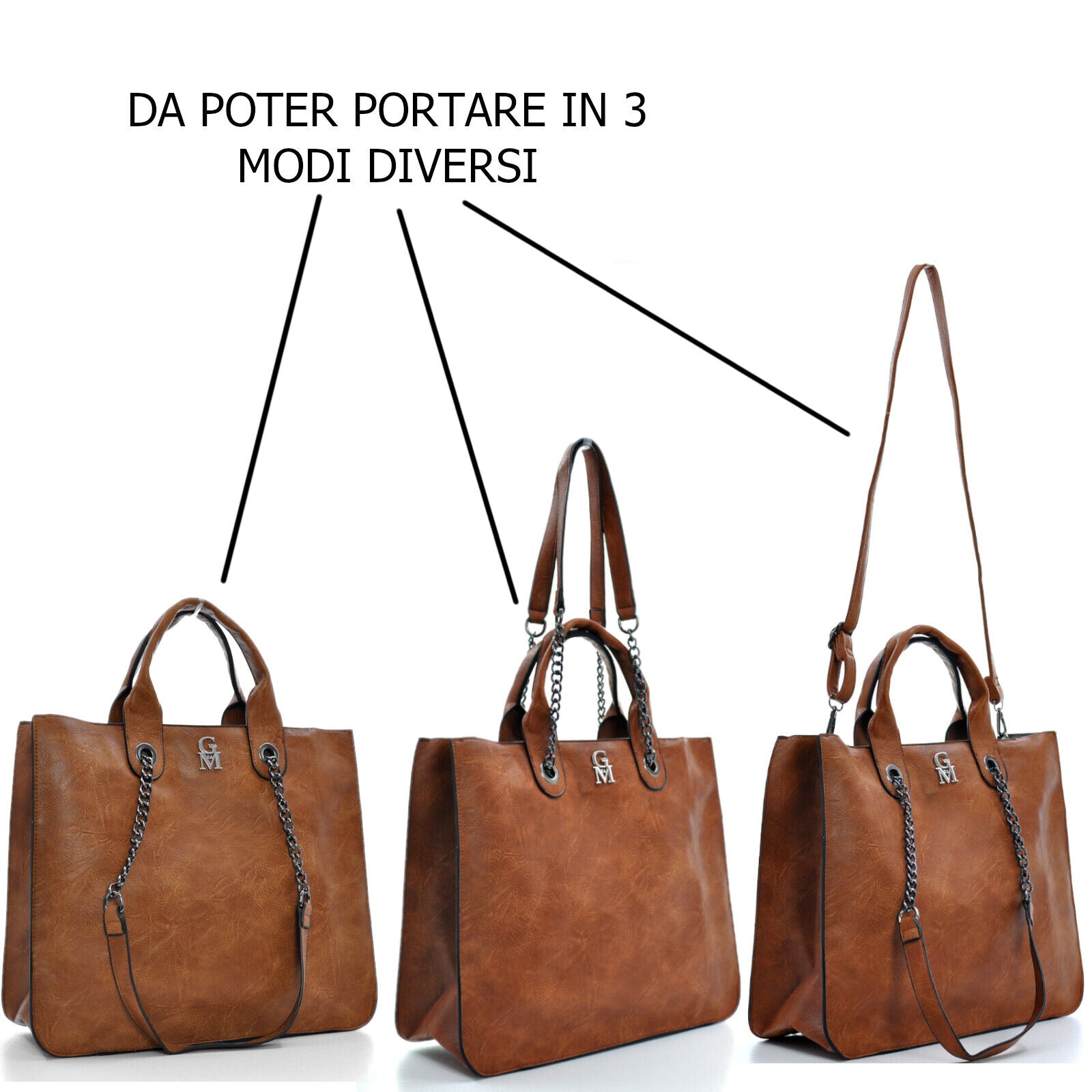 Gyoiamea borsa donna spalla mano lavoro catena tracolla casual capiente cartella