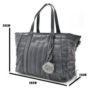 Borsa donna grande shopping A. BASILE catene spalla donna pelle particolare moda