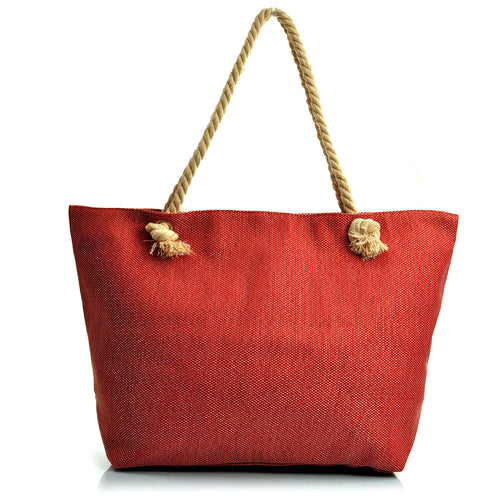 BORSA mare colorata nuova DONNA PAGLIA manici corda piscina tessuto tela paglia