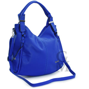 Borsa nuova yycoveri hobo sacco donna grande spalla pelle passeggio tracolla blu