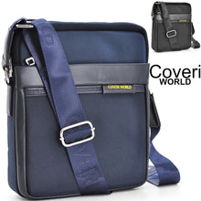 Carica l&#39;immagine nel visualizzatore di Gallery, Borsello uomo firmato COVERI blu tasche tessuto tecnico nylon sportivo passeggio