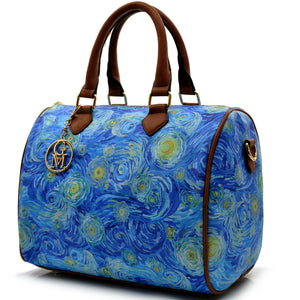 GM borsa fantasia dipinto Vincent Van Gogh Notte stellata donna bauletto klimt