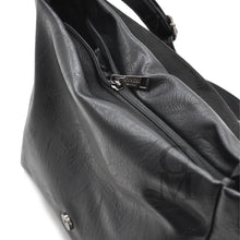 Carica l&#39;immagine nel visualizzatore di Gallery, COVERI borsa uomo donna vintage pelle venata nera tracolla postina capiente moda