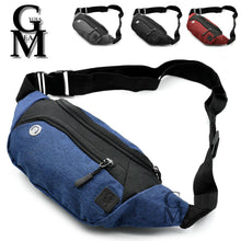 Carica l&#39;immagine nel visualizzatore di Gallery, Marsupio originale GM uomo multi tasche lavoro corsa viaggio sport trekking zip