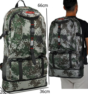 Zaino grande trekking softair militare mimetico campeggio escursionismo viaggio