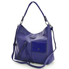 Carica l&#39;immagine nel visualizzatore di Gallery, CHARRO borsa firmata originale donna sacco hobo pelle grande cerniera zip tasche