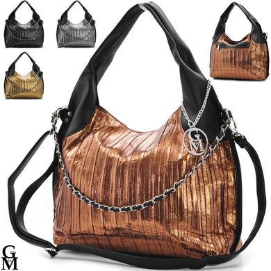 Gyoiamea hobo borsa sacco spalla donna tracolla pelle morbida zip intr