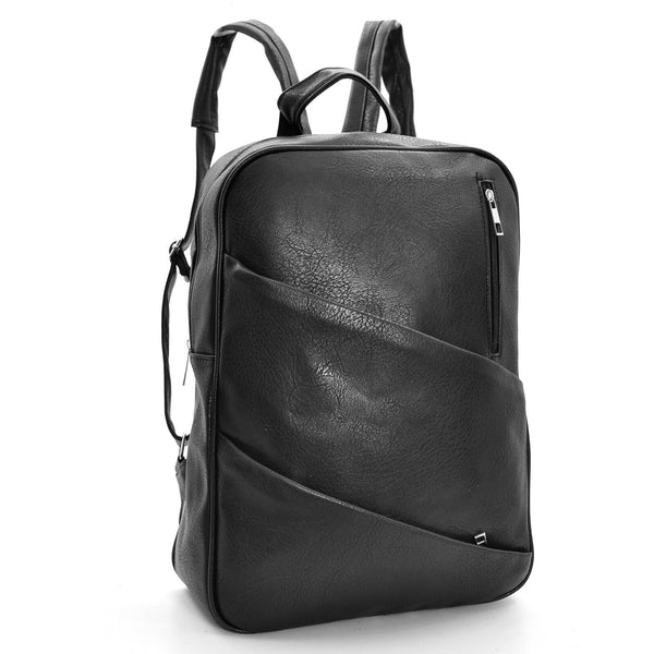 Zaino gm pelle nero originale uomo porta pc portatile casual lavoro