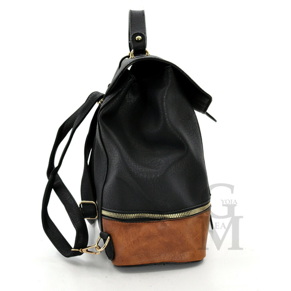 Zaino bicolore donna originale GM  vintage zainetto pelle passeggio novità 2022