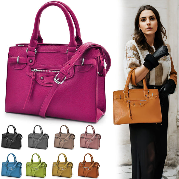 Borsa Gyoiamea bauletto capiente donna tracolla nuova rigida elegante nuova zip