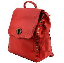 Carica l&#39;immagine nel visualizzatore di Gallery, GM borsa zaino 2in1 donna fibbie borchie pelle cuoio scuola spalla tracolla