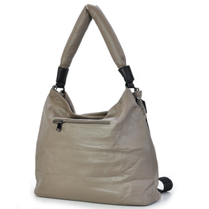 Gyoiamea borsa donna sacco hobo pelle grande trapuntata spalla zip monomanico