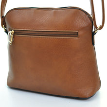Carica l&#39;immagine nel visualizzatore di Gallery, borsetta borsa piccola frange nappe marrone pelle rigida tracolla regolabile new