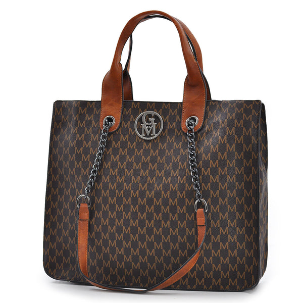GM Borsa shopper shopping donna fantasia M spalla firmata originale pelle grande