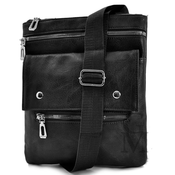 Gyoiamea borsello vintage uomo sottile caffè pelle tracolla spalla marrone nuovo