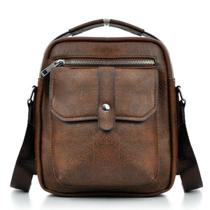 Borsello uomo moda tracolla borsa pelle lavoro vintage casual retro marrone nero