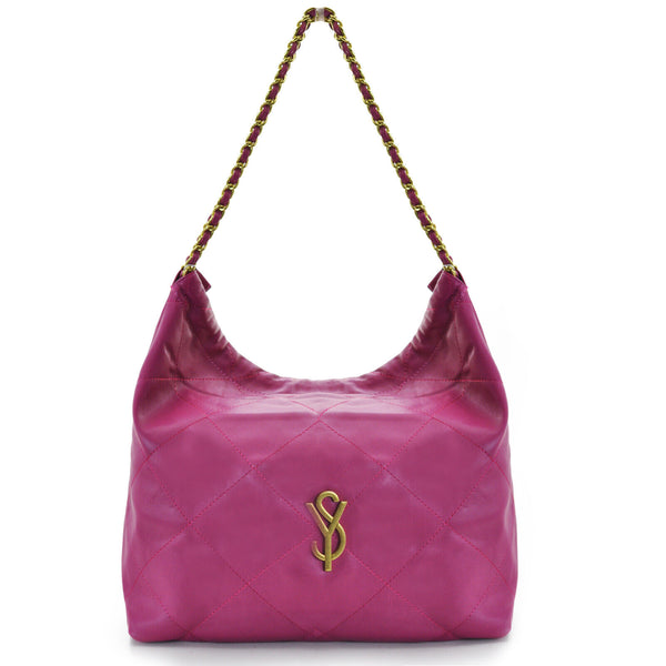 Sweet Years Borsa sacco hobo sacco firmata originale donna pelle manici catene