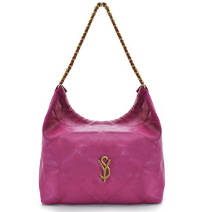 Sweet Years Borsa sacco hobo sacco firmata originale donna pelle manici catene