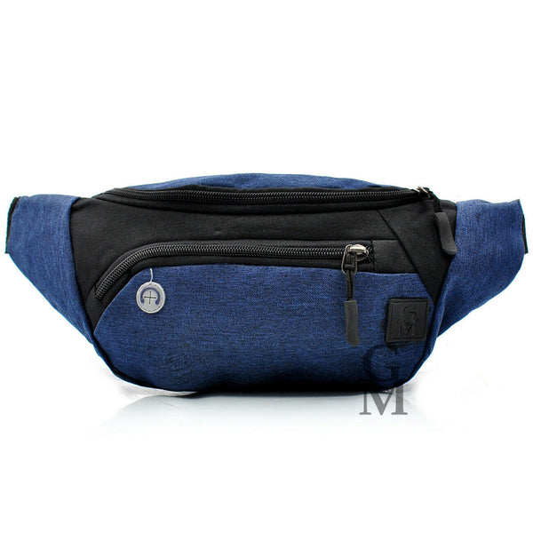 Marsupio originale GM uomo multi tasche lavoro corsa viaggio sport trekking zip