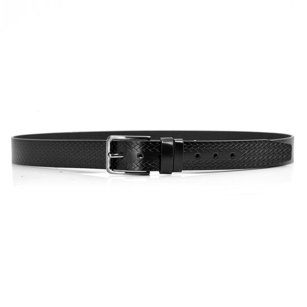 Cintura Uomo vera Pelle Nera Cinta intrecciata moda Casual elegante taglie forti