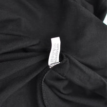 Carica l&#39;immagine nel visualizzatore di Gallery, Pantalone zampa d&#39; elefante nero elasticizzato donna elegante italy 100% cotone