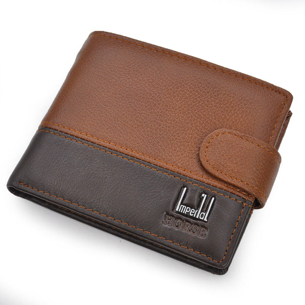 Portafoglio Vera pelle uomo HORSE porta carte ribaltina vintage portamonete zip